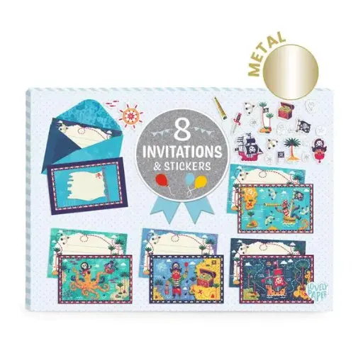 [DJ-4952] 8 Invitations Tous à bord ! Djeco