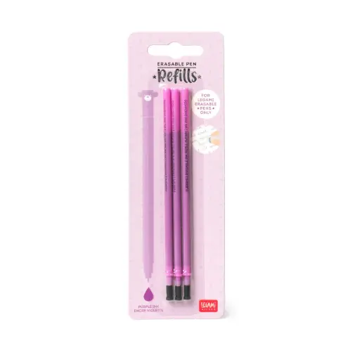 [LE-1292] Set de 3 recharges pour stylo à encre gel effaçable Purple Legami 