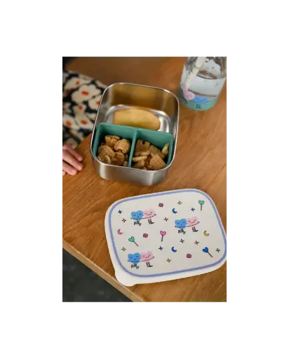 [CO-4727] Boîte à tartines avec compartiments amovibles Dancing Hearts