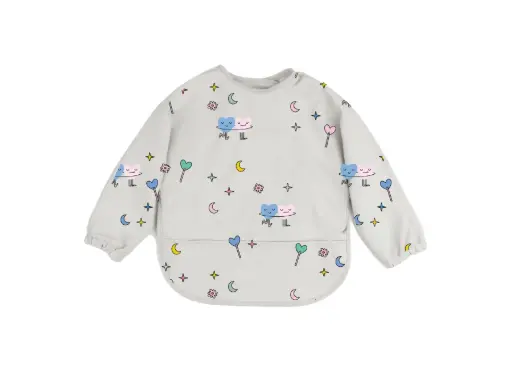 [CO-4680] Bavoir Manches Longues Dancing Hearts 