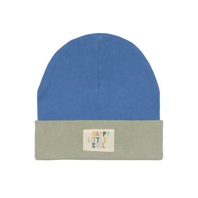 [LA-5573] Bonnet en coton Little Gang bleu/kaki, 3-6 ans (52-56)