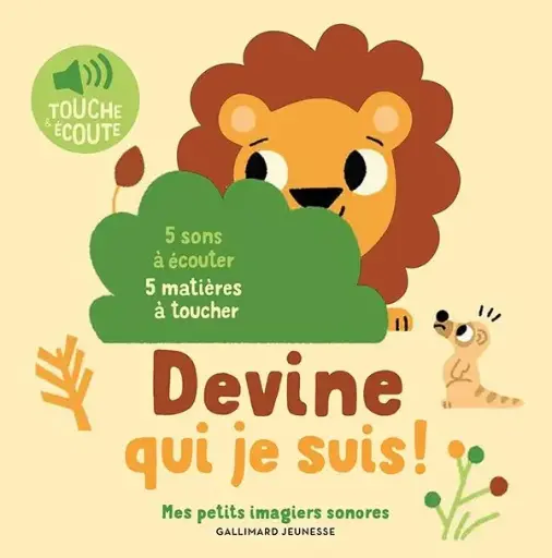 [GA-0149] Devine qui je suis ! 5 sons à écouter, 5 matières à toucher - Mes petits imagiers sonores 
