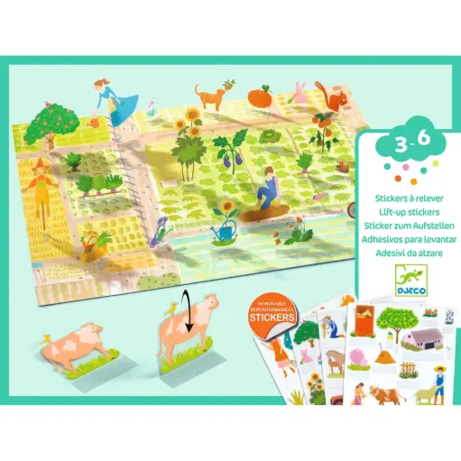 [DJ-0452] Stickers à relever - À la ferme