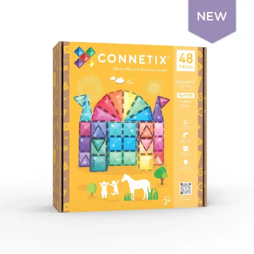 [CO-0121]  Connetix Glitter Castle Pack 48 pc