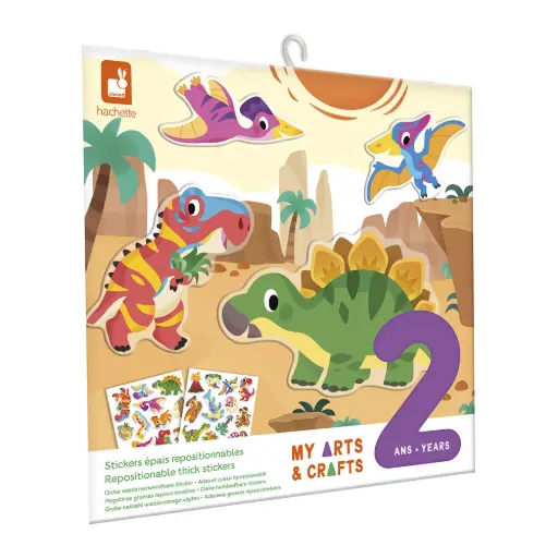 [JA-1584] Coffret Créatif Stickers Epais Repositionnables Dinos 2 ans