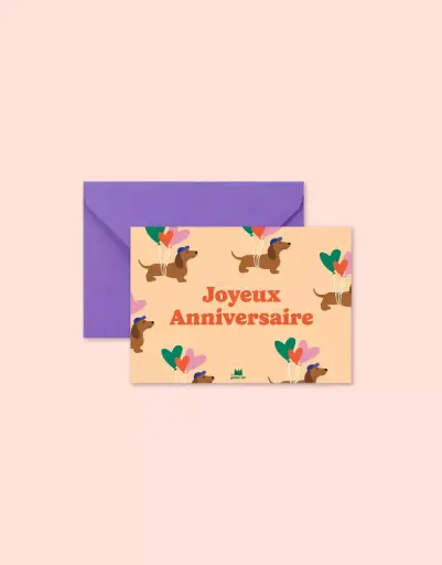 Mini Carte Anniversaire Joyeux anniversaire Chien Ma Petite vie