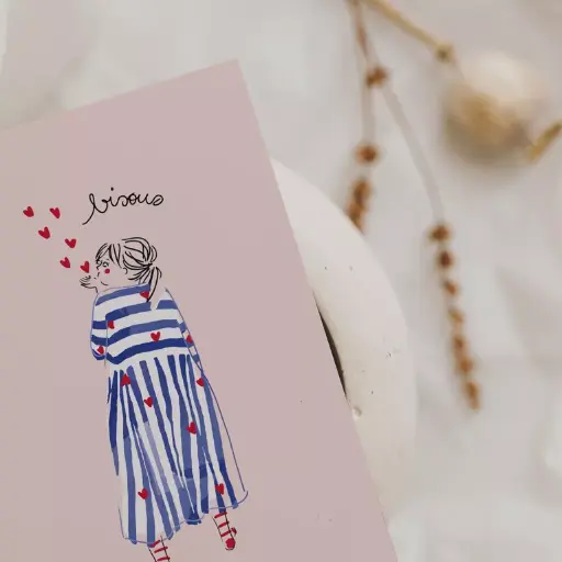 [MY-6953] Carte Simple Bisous My Lovely Thing