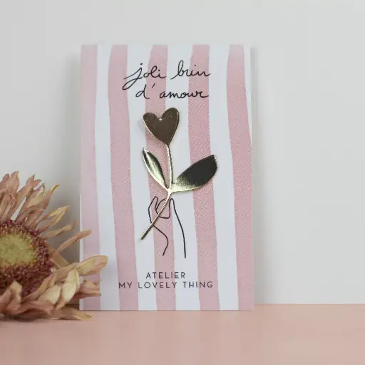 Pin’s Joli Brin d’Amour en laiton My Lovely thing