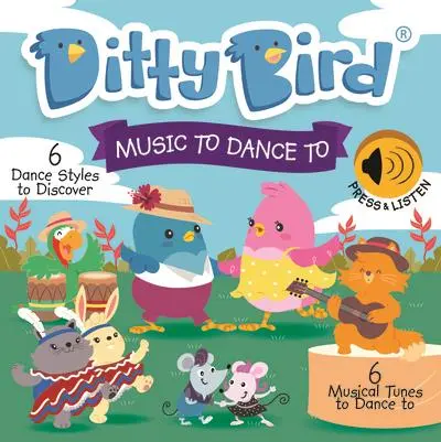 [DI-8574] Ditty Bird : Livre musical sensoriel bébé : Les musiques du monde pour danser, rock n'roll
