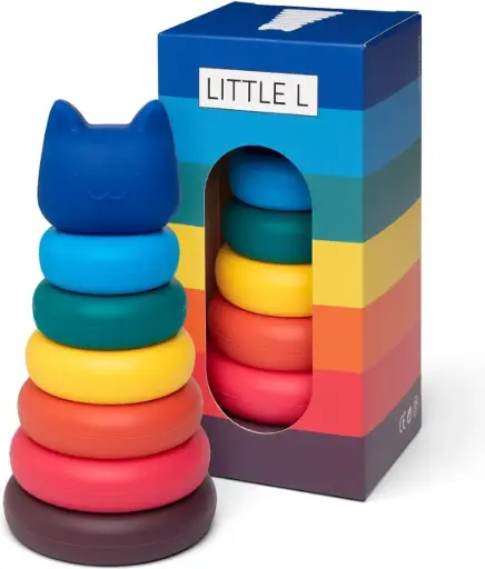 [LI-0660] Tour empilable Chat Arc-en-ciel