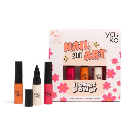 [YA-9062] Coffret vernis à ongles 2en1 - Flower Power