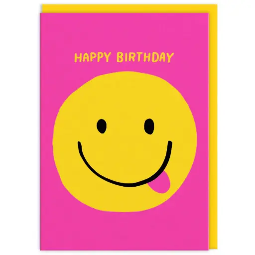 [OH-8340] Smiley Face Happy Birthday Card 