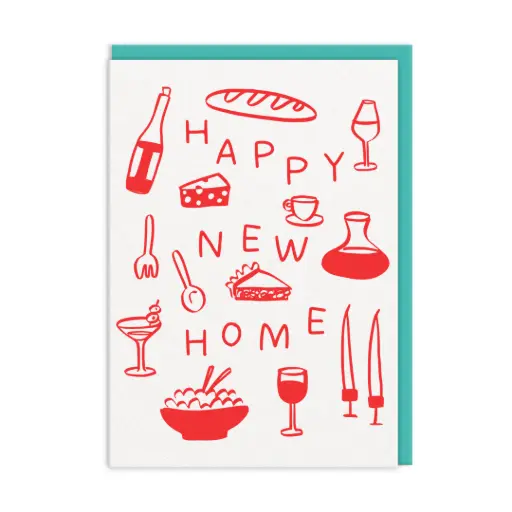 [OH-1216] Happy New Home Doodles Greeting Card