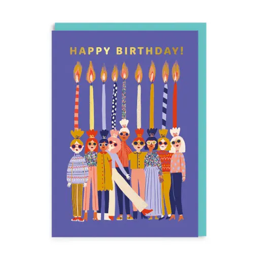 [OH-2352] Happy Birthday Candle Ladies Greeting Card