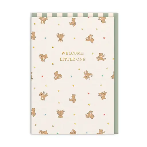 [OH-1055] Cath Kidston Welcome Little One Bears Greeting Card