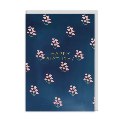 [OH-7193] Dainty Block Print Birthday Card 