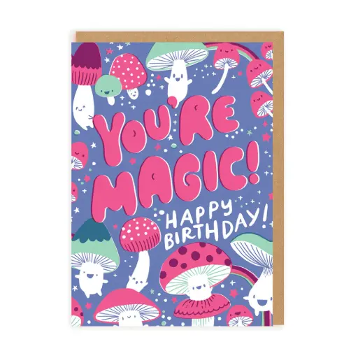 [OH-3076] Magic Mushroom Birthday Card 