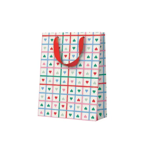 [OH-3216] Heart Grid Small Gift Bag