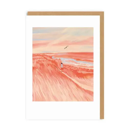 [OH-0770] Red Grass Fields Greeting Card 
