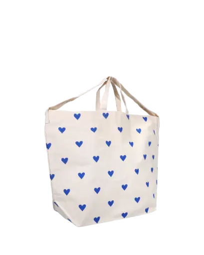 Tote bag Coeurs bleus
