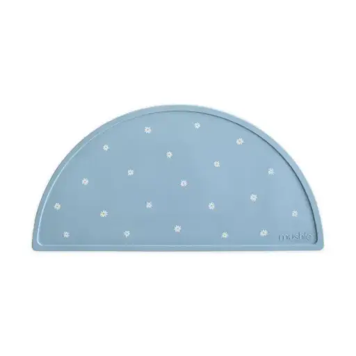 [MU-7726] Mushie Silicone Placemat White daisy