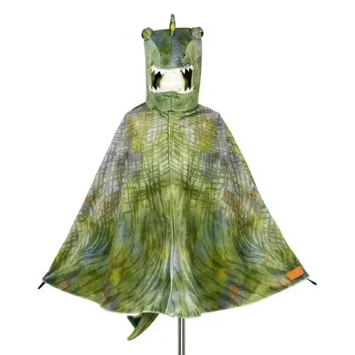 [SO-4271] Cape T-rex Green 4-7 ans