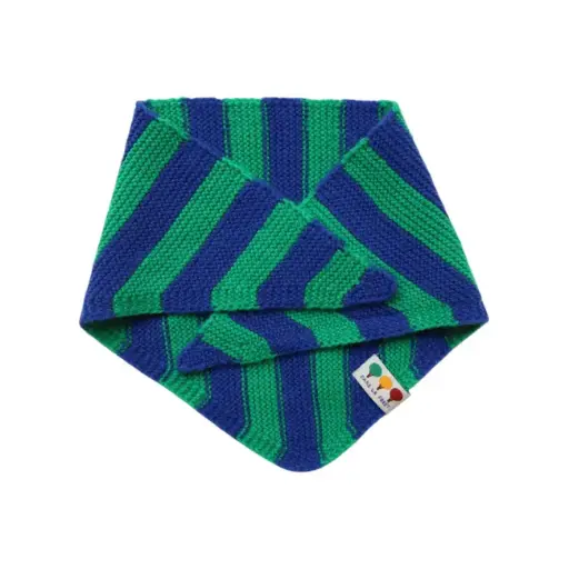 [PE-7428]  Bandana Echarpe en Tricot rayé vert