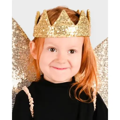 [DE-0020] Couronne à paillettes dorée 