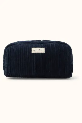 [AP-6964] Big Trousse Gayane Velours Côtelé Navy