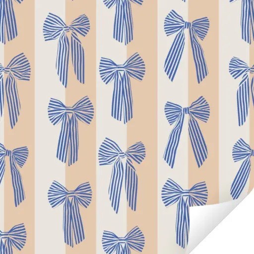 [KA-9603] Rouleau Emballage Cadeau Big Bow Cobalt