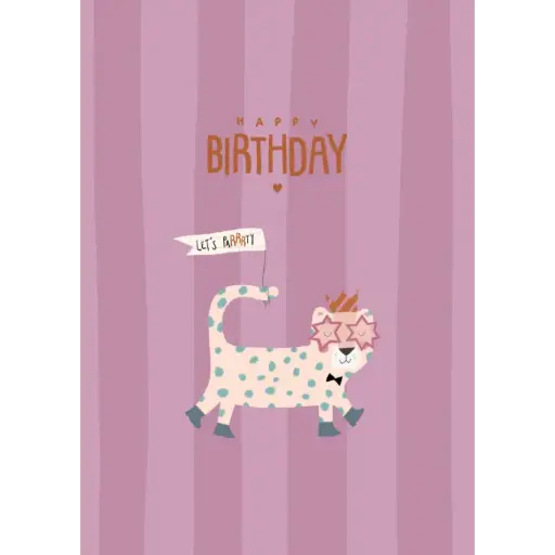 [CO-3631] Carte Happy Birthday Panthère