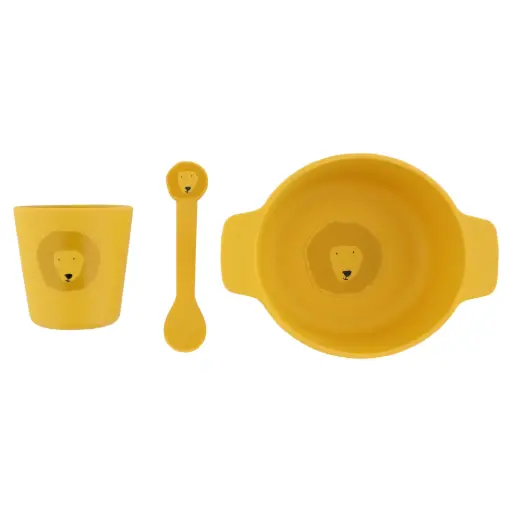 [TR-4335] Set Repas en silicone Mr Lion