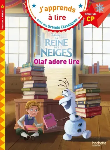 [HA-8964] J'apprends à lire avec les Grands Classiques - CP Niveau 1- La Reine des Neiges Olaf adore lire