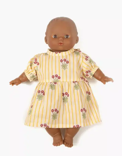 Robe Faustine à manches ballons en coton Pâquerettes Babies Minikane