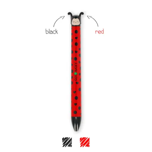 [LE-5357] Stylo à Bille à deux Couleurs Ladybug Click&Clack