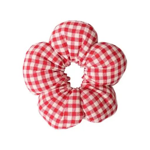 [PE-1258] Chouchou carreaux vichy rouge - Vichy chéri 