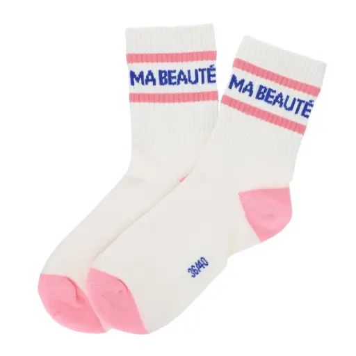 [PE-0825] Chaussettes femme à message "MA BEAUTE"