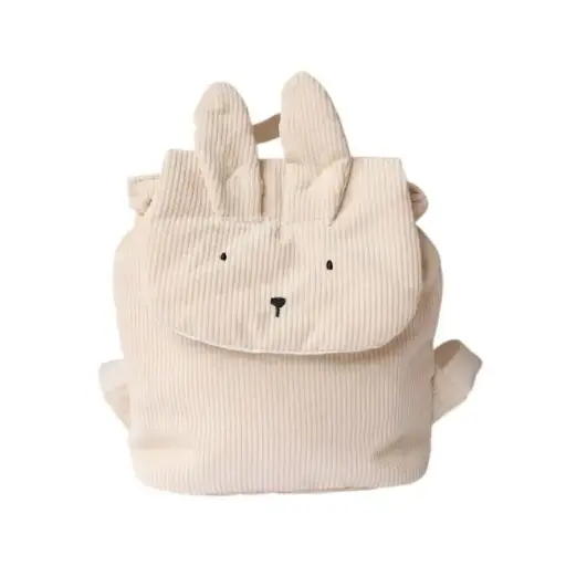 [PE-4182] Sac à dos Enfant en velours Lapin