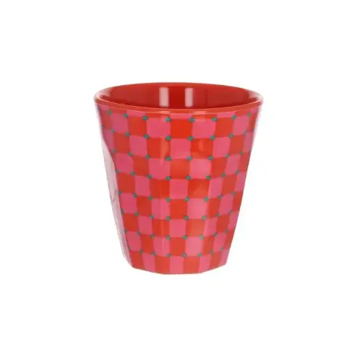 [PE-3924] Grand Verre en mélamine à Carreaux