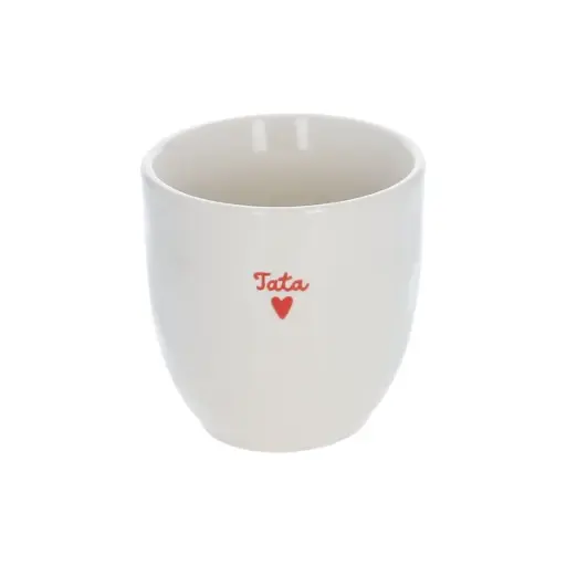 [PE-8615] Tasse à café "Tata" cœur rouge en céramique