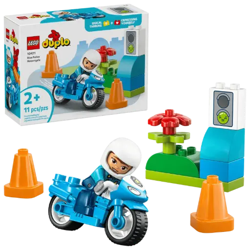 [LE-2015] La moto de police bleue Duplo