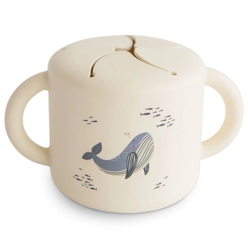 [MU-1514] Mushie Silicone Snack Cup (Whales)