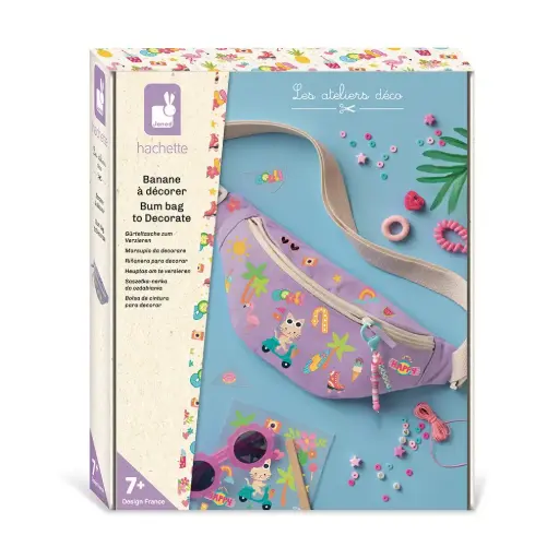 [JA-1201] Sac Banane Mauve à Décorer 