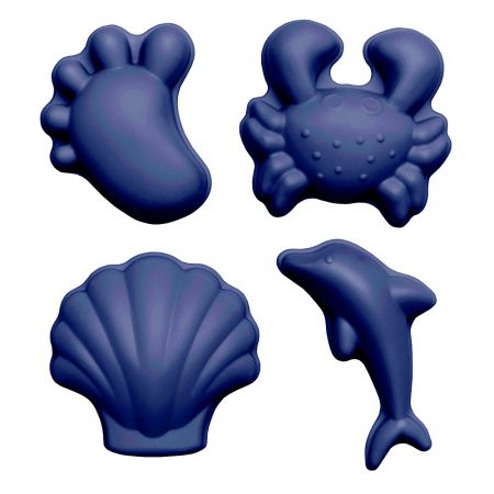[SC-1807] Set de 4 Moules de sable en silicone Bleu Nuit