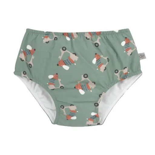 [LA-4032] Maillot de bain Couche bébé Scooter Chien Vert 62-68 (3-6 mois)