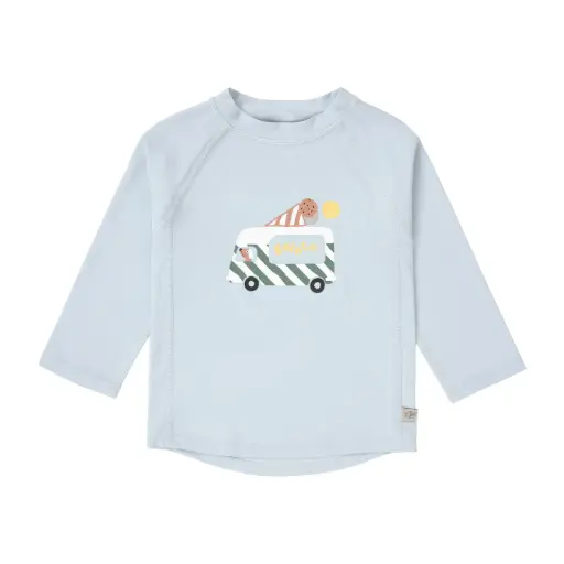 [LA-8412] T-shirt de bain Manches longues Anti-UV Glace Bleu 62-68 (3-6 mois)