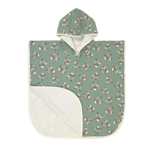 [LA-5671] Poncho de plage Scooter Dog green 1-3 ans Lassig