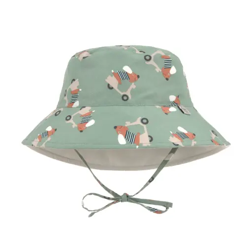 [LA-5428] Chapeau anti-UV Réversible Chien Scooter Vert 48-51 (1-3 ans) Lassig