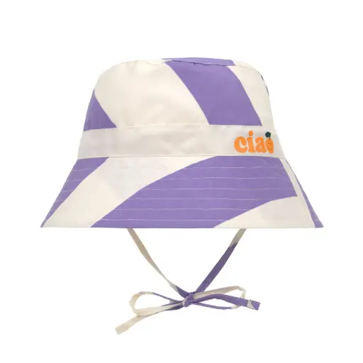 [LA-5954] Bob Anti-UV Rayures Violet Blanc 48-51 (1-3 ans) Lassig