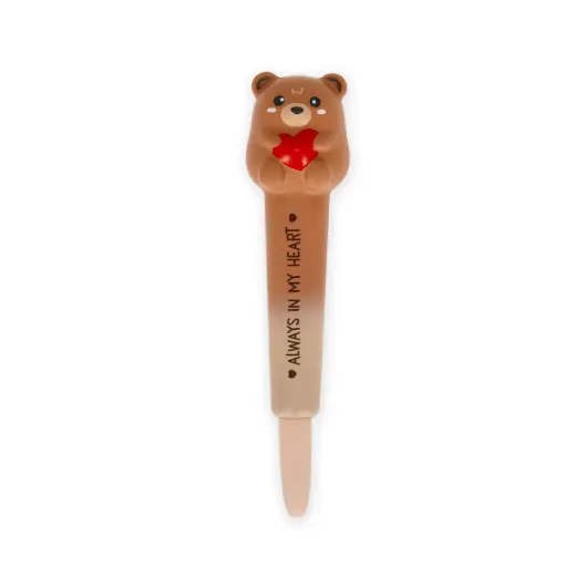 [LE-1565] Stylo à Encre Gel Antistress Teddy Bear « Always In My Heart » - Squeezies